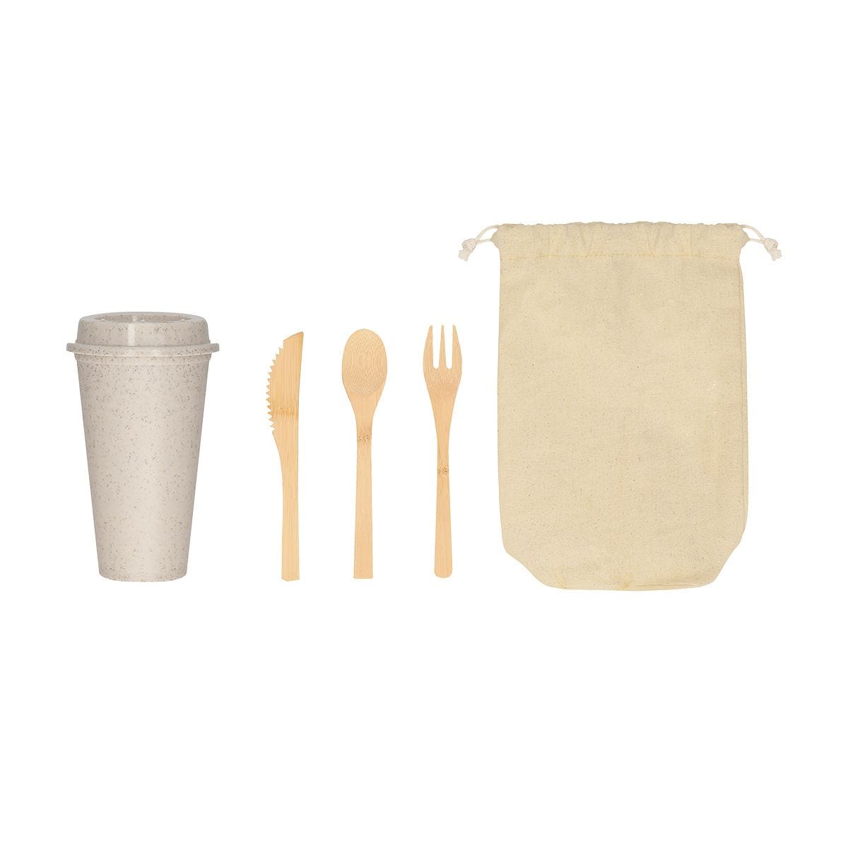 Set de Cubiertos y Vaso - Tobalá